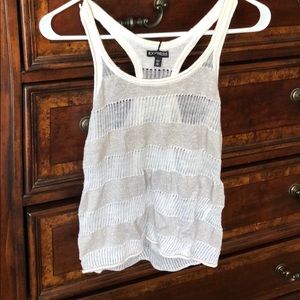 White knit express tank top